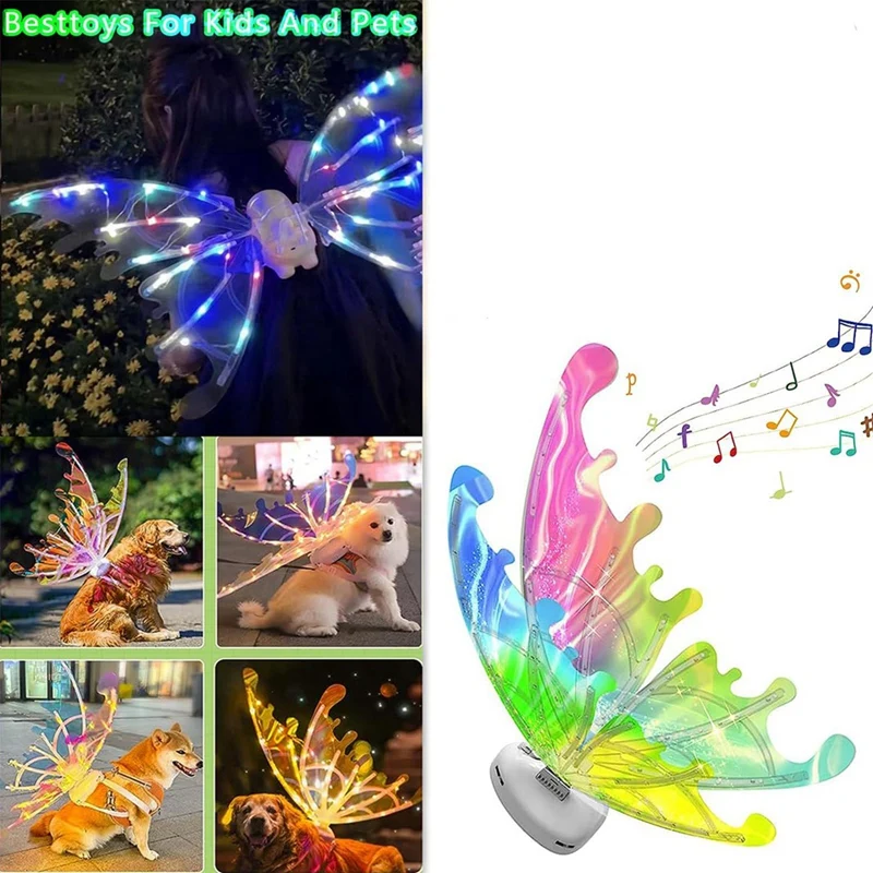 

Plastic Electrical Butterfly Wings Fairy Wings For Girls, Electric Fairy Wings With LED Lights, Electrical Moving