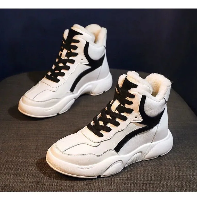 Women Height Increase Thermal Sneaker Girl Outdoor Running Walking Shoes Female Comfortable Winter Warm Footwear Size 36-40