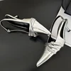 Pumps 2025 Pointed Toe Shallow Ladies Heels Shoes Female Fashion Slingbacks New In Medium Heels Shoes For Women Footwear Mules 2