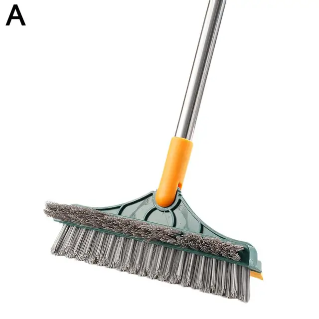 Floor Brush Crevice Cleaning Brush in Long Handle Rotating for Bathroom Kitchen, Size: Two-Section Pole