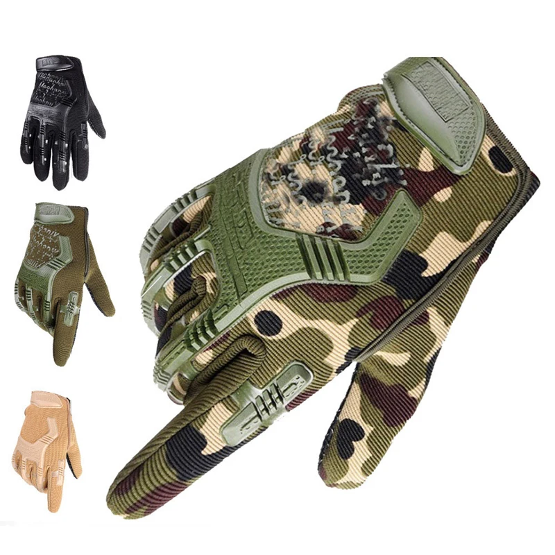 Tactical Gloves Knuckle Protection Non-slip Military Training Hunting Fingerless - Foto 12