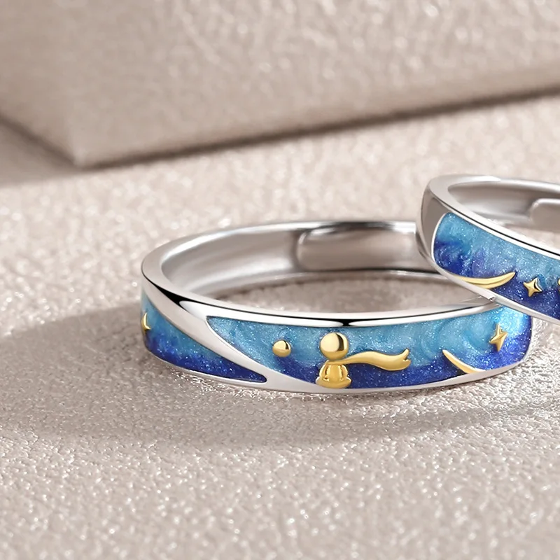 レビュー高評価商品 Silvology Couple Fox Prince Little Silver Sterling 925 Real アクセサリー