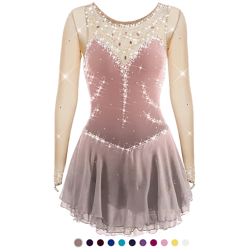 Figure Skating Dresses Women Dress Figure Skating Ice Girl Multi