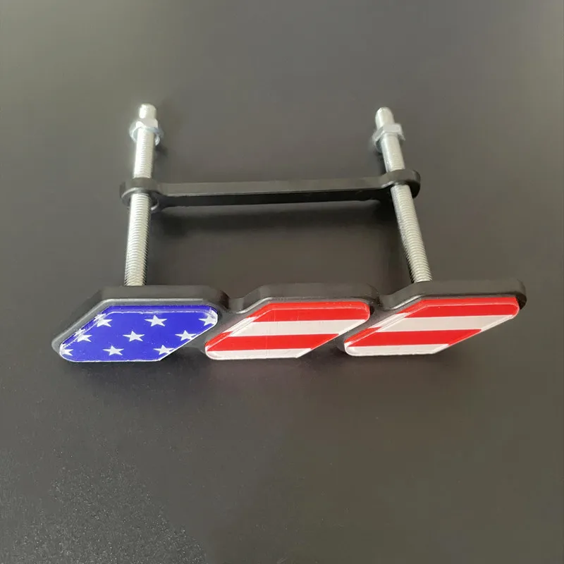 3 색 전면 그릴 배지 엠블럼 로고 도요타 타코마 툰드라 4 러너 TRD Highlande Rav4 CHR 스트립 공기 흡입구 자동차 액세서리