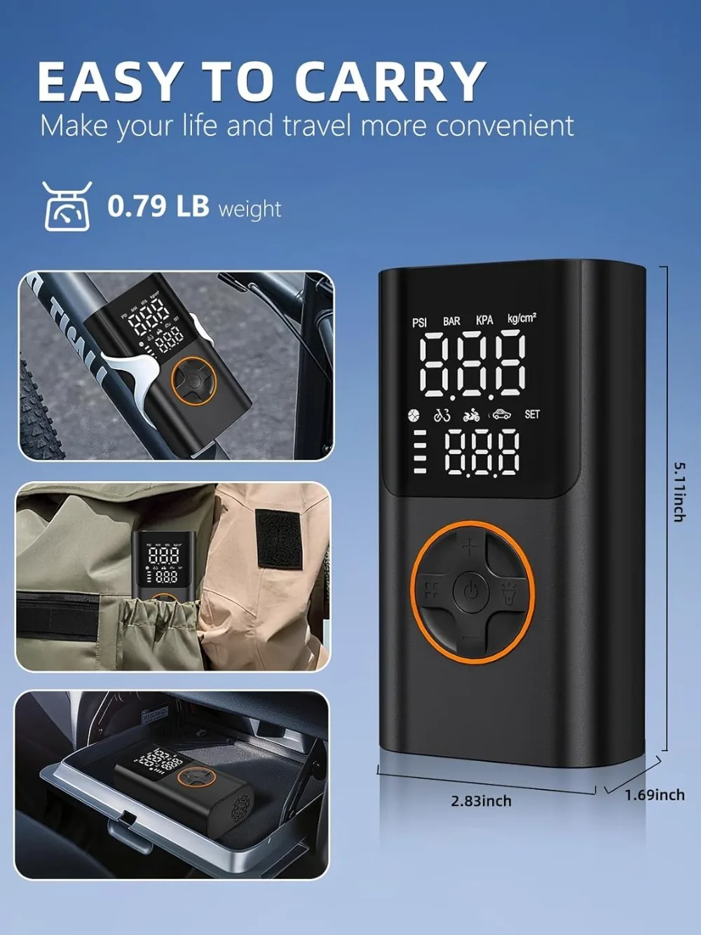 150 PSI Ÿ�̾� ���÷����� �޴�� ���� �̴� ������ Ÿ�̾� ����, �з� �������� LED ����Ʈ�� �ִ� ������ ���� ����