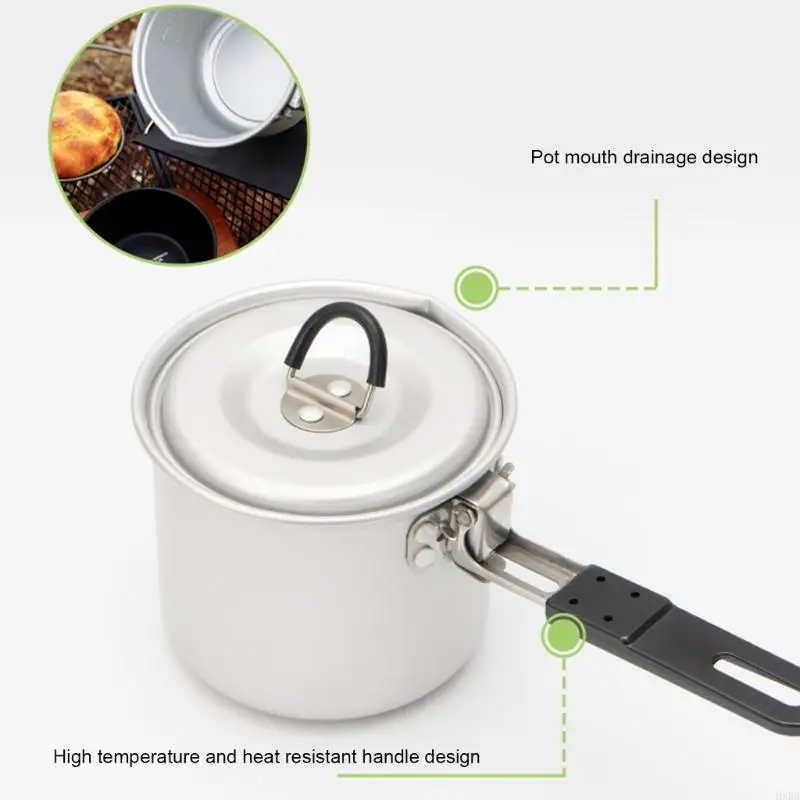 New Portable Foldable Handle Kettle For Making Teas Soup During Outdoor Excursions