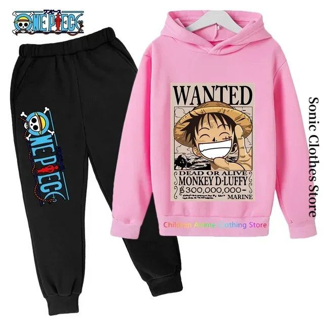 thumbnail image 1 of Conjunto de sudadera con capucha de One Piece de Anime nuevo de 2023, sudadera de Sonic para niños, jersey de Stranger Things, ropa de moda para bebés y niñas, 1 of 5