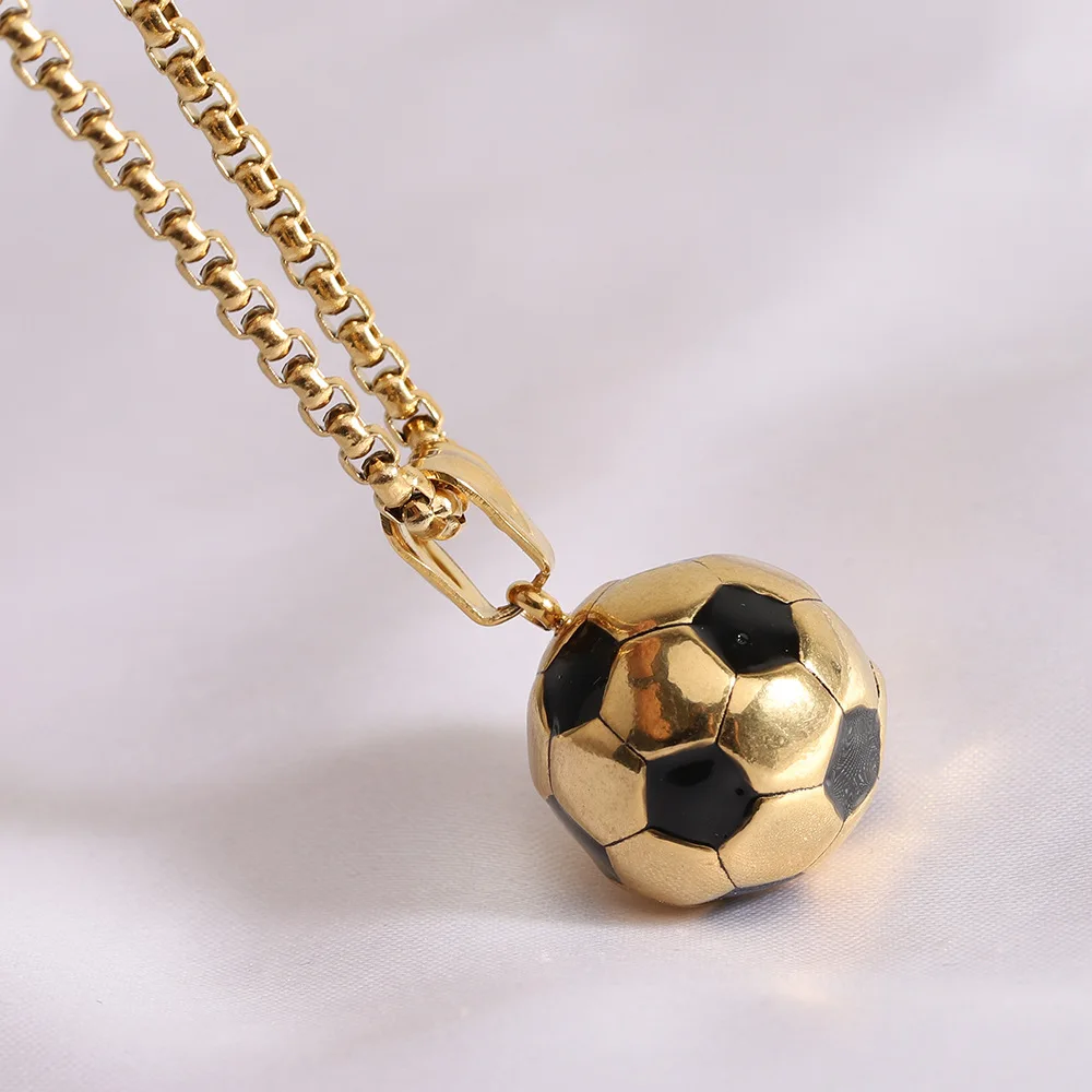 Collana Calcio - Acciaio Inox Lucidato di Alta Qualità