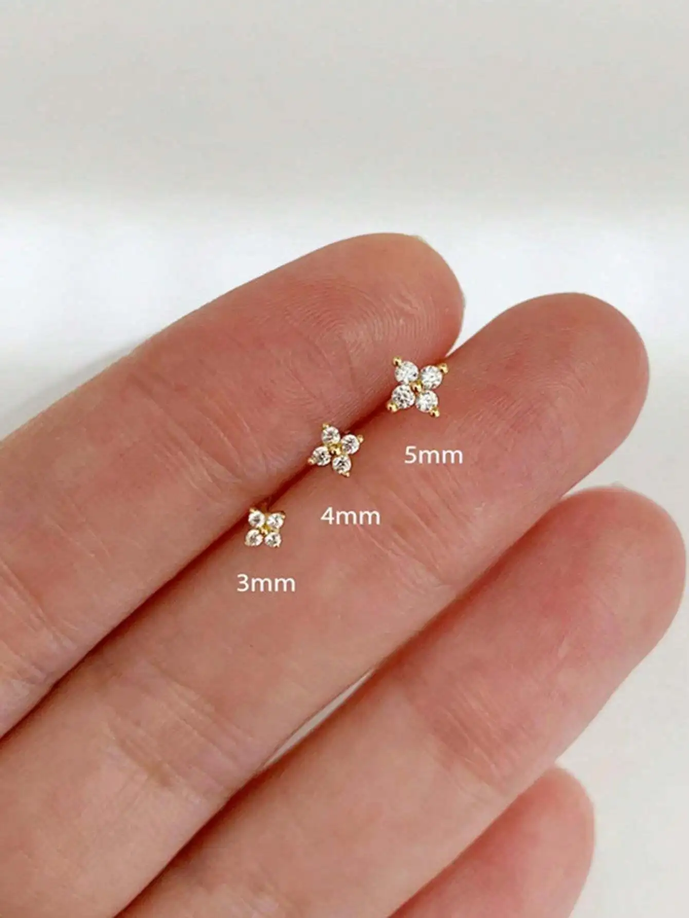 1 Pair Fashion Cubic Zirconia Stud Earrings For Women For Wedding Engagement Anniversary Party Jewelry Valentine's Day Gift