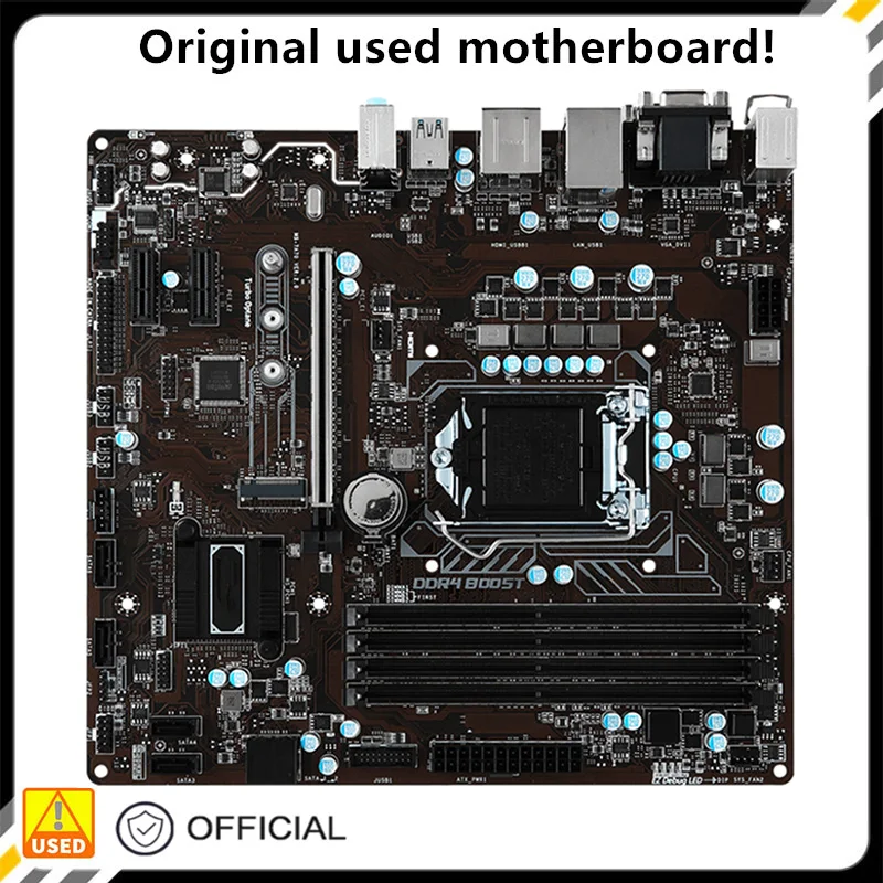 

Для B250M Φ оригинальный б/у Настольный Intel B250 64GB DDR4 материнская плата LGA 1151 i7/i5/i3 USB3.0 SATA3