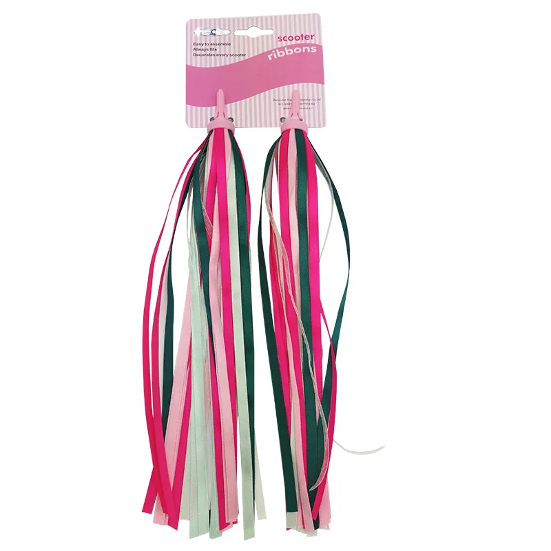 Kids Bike Decor Ribbon Outdoor Cycling Scooter Bicycle Handlebar Colorful Tassels Bike Accessory 2pcs