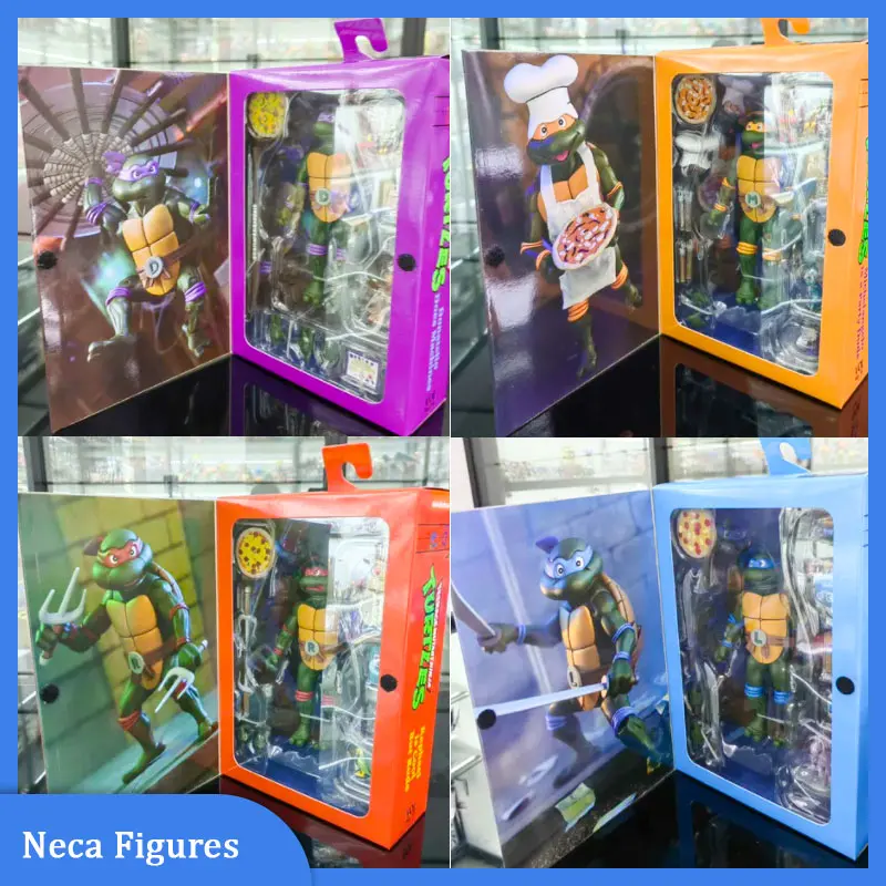 

NECA Turtles Figures Pizza Club Leonardo Leads SHF Ninja Anime Action Figure Statue Figurine For Kids Gifts Toys [In Stock]