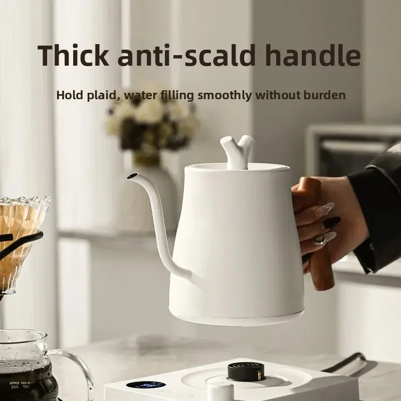 1000W Electric Gooseneck Kettle 1000ml 304 Stainless Steel Coffee Pot Intelligent Constant Temperature LED Display for CoffeeTea 2