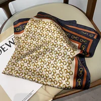 Spring/Summer Leisure Wraps 70*70cm Square Scarf Imitation Silk Hijab Women’s Fashion Print Shawl Breathable Neckerchief 6