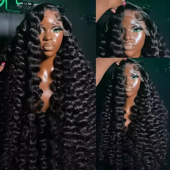40 42 Inch Loose Deep Wave 13x6 HD Lace Frontal Wig Human Hair Brazilian Loose Deep Waves Curly Wigs Lace Front Wigs For Women 1