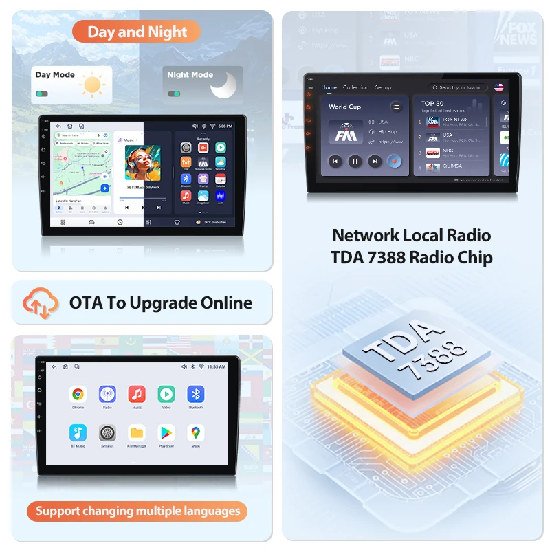 Radio de coche inalámbrico AWESAFE con CarPlay y Android Auto para Renault Dacia Duster 2015-2020, estéreo multimedia 2 DIN con ventilador de refrigeración integrado, sistemas inteligentes, pantalla táctil, reproductor de vídeo, unidad principal, autorradio, navegación, Bluetooth, GPS, SWC, 4G, WIFI, RDS, FM, DSP 7