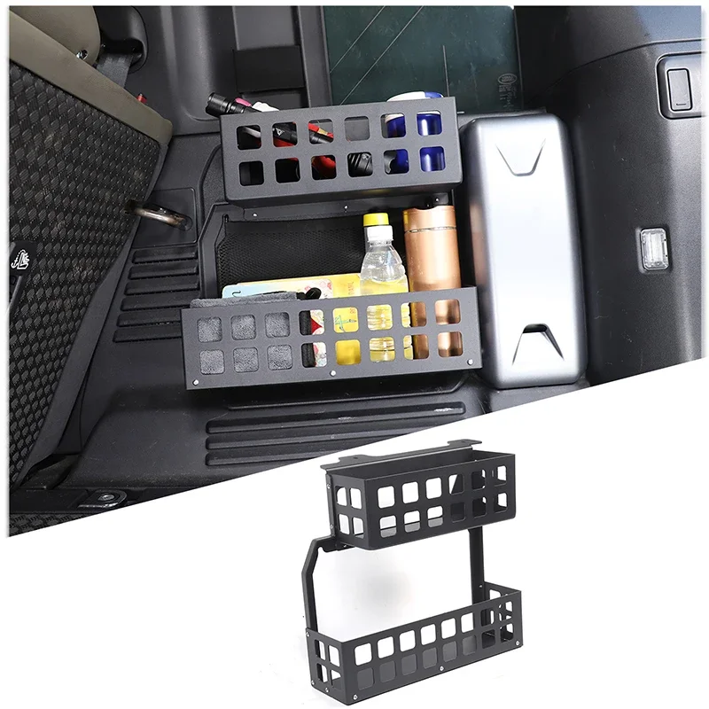 

Aluminum Alloy Car Trunk Right Storage Basket Storage Organiser for Land Rover Defender 110 2020-2022 Car Accessories