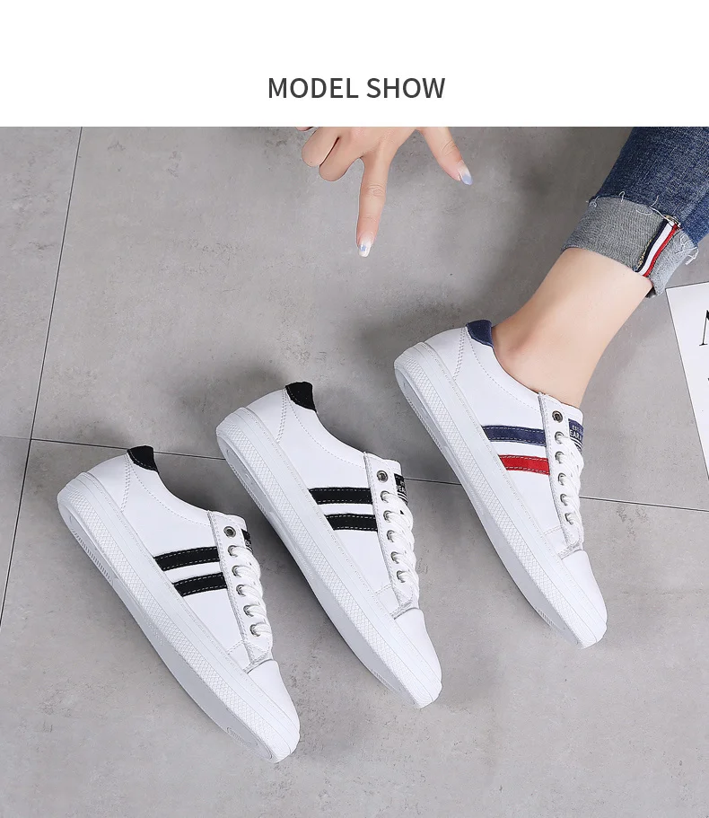 2023 Women's Genuine Leather Sneakers Women Casual Fashionable Sports Shoes Vulcanized White Flat Shoe Ladies White Sneakers