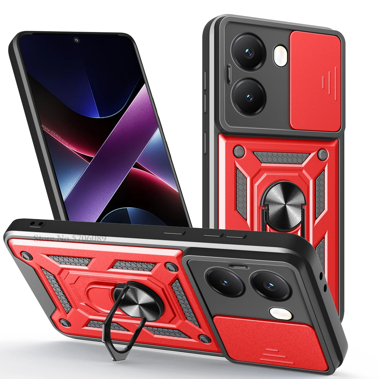Heavy Duty Shockproof Armor Phone Case with Stand - Durable Protection Coque s