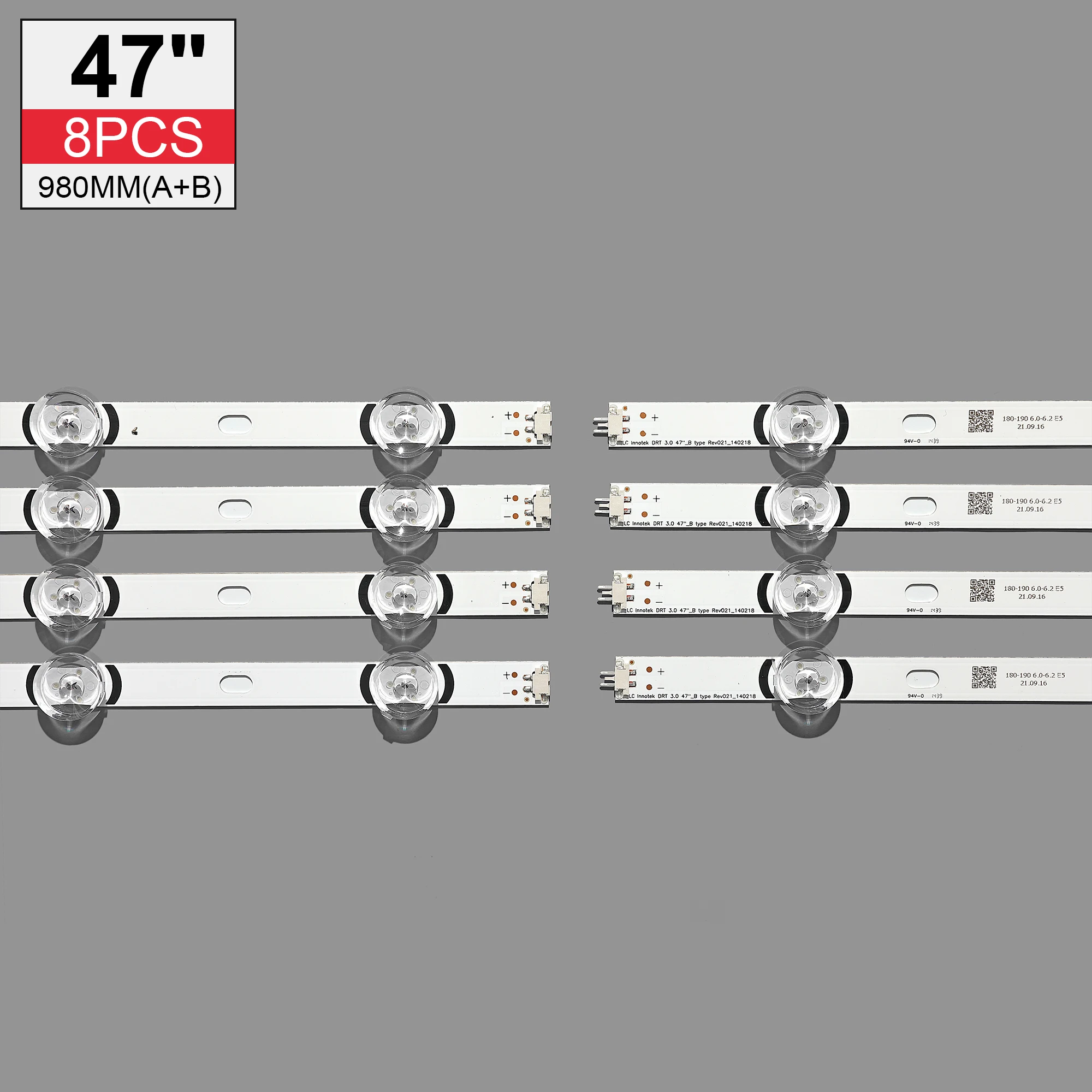 Bande LED pour LIG Innotek DRT 3.0, 47 pouces, 47GB6500, 47LB6300, 47LB652V, 47lb650v, LC470DUH, 47LB5610, 47LB565V, 6916L-1715A, 1716A, Nouveau