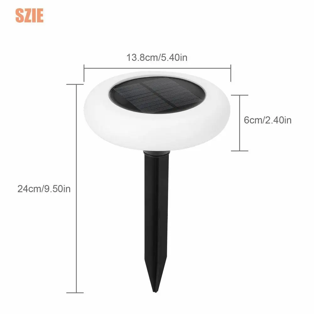 

7-color Changing Lawn Light 2pcs Solar Led Lanscape Light Outdoor Ipx7 Waterproof For Garden Decor