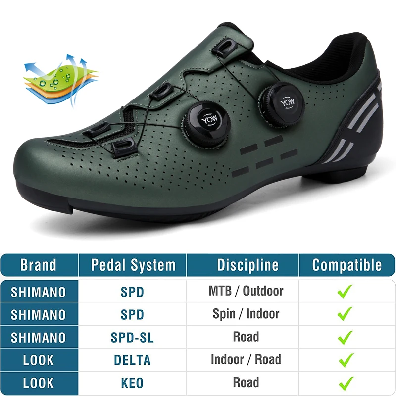 Ultralight MTB Cycling Shoes Men Speed Road Bike Sneakers Flat Non