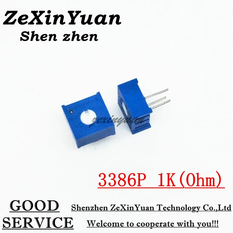 

10PCS/LOT 3386P-1-102LF 3386P 1K ohm 102 3386P-1-102 3386P-102 P102 Trimpot Trimmer Potentiometer