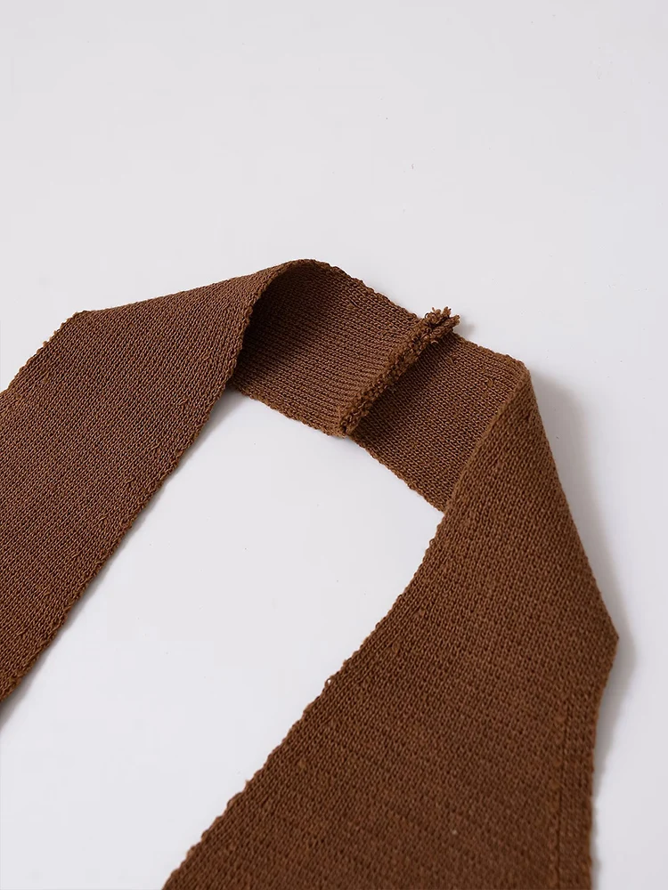 TFMLN Elegant Women Halter A-line Knit Tops 2025 Spring Summer Sexy V Neck Knitted Tank&Camis Fashion Casual Sleeveless Tops