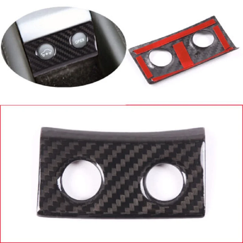 

Real Carbon Fiber Car Inner Tailgate Switch Button Cover Trim Decorative Trim Fit For Ferrari 458 2011-2016