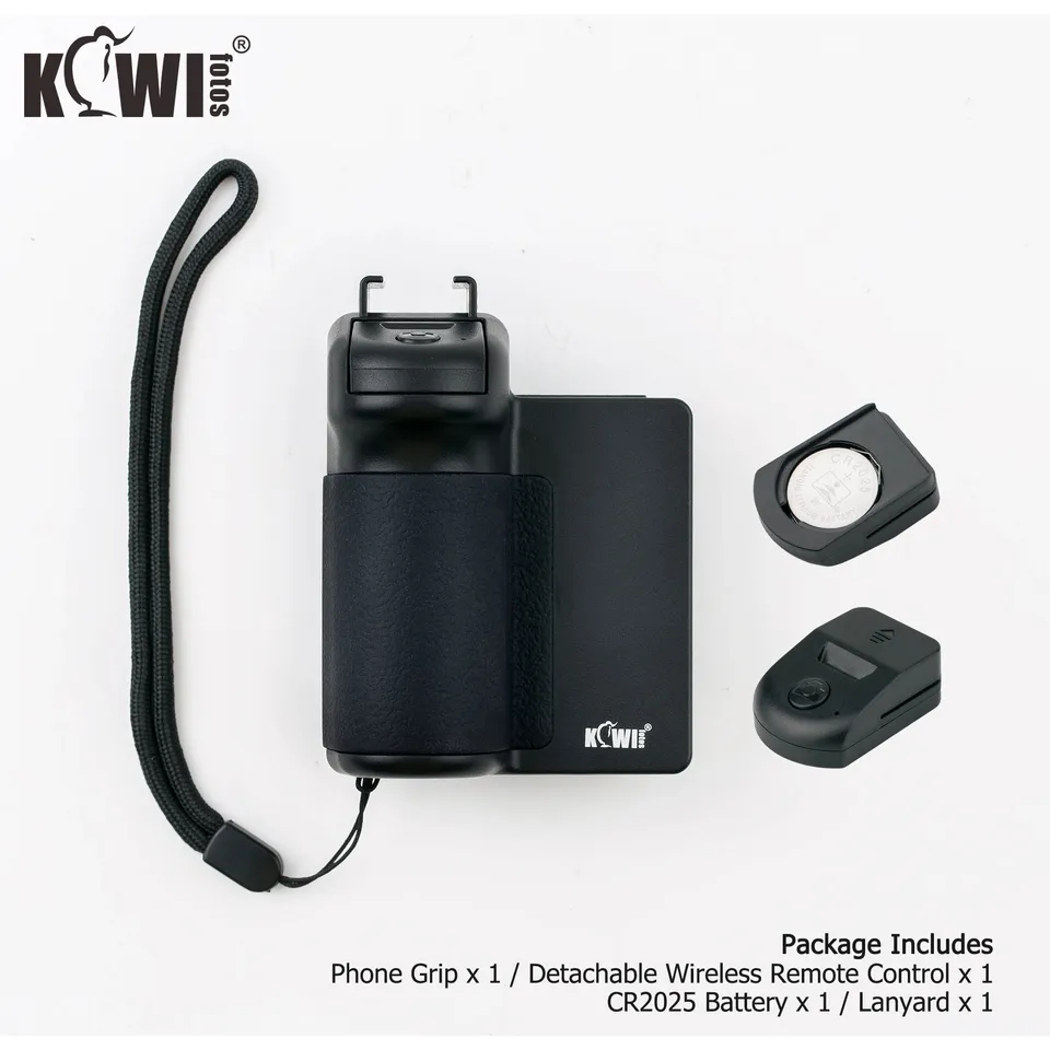 Supporto Per Smartphone Kiorafoto Con Telecomando E Attacco Slitta Fredda – Impugnatura Ergonomica Per IPhone E Android (Larghezza 55-90 Mm)