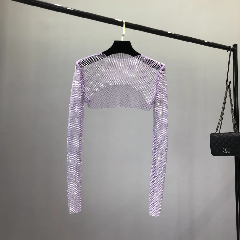 

Женский укороченный топ Bling Стразы, модный однотонный красный топ на бретельках с открытой спиной и блестками, 2022