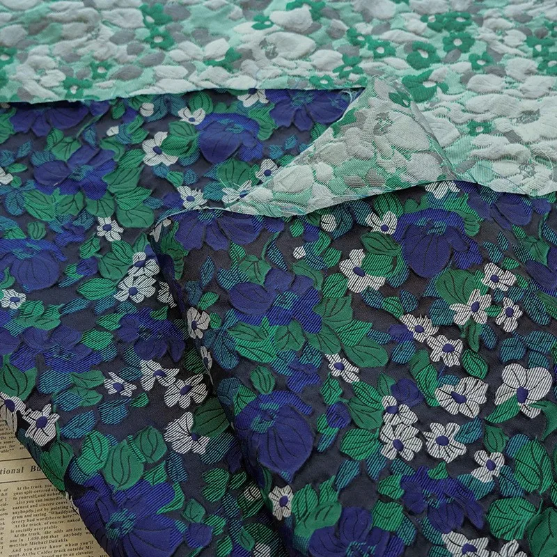 Small floral three-dimensional jacquard fabric fashion suit crisp skirt dress decoration