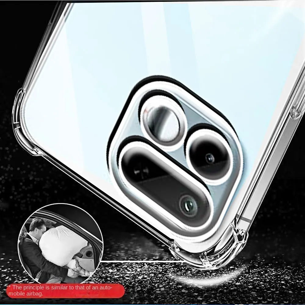 Transparent Shockproof Protective Phone Case - Clear Soft TPU Back Cover