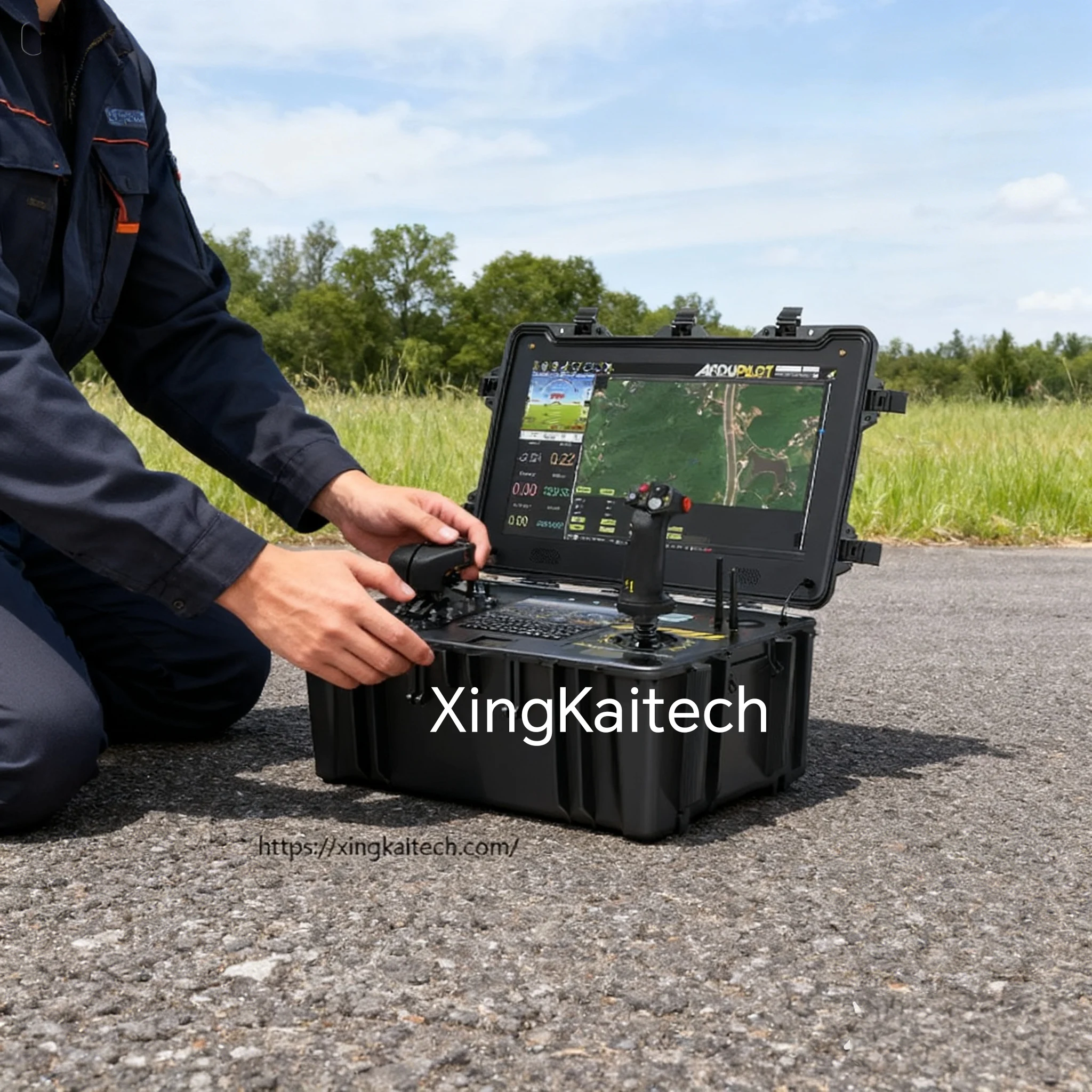 Stazione di terra per drone professionale con monitor HD Telecomando a lungo raggio Trasmissione video FPV in tempo reale per aerei RC