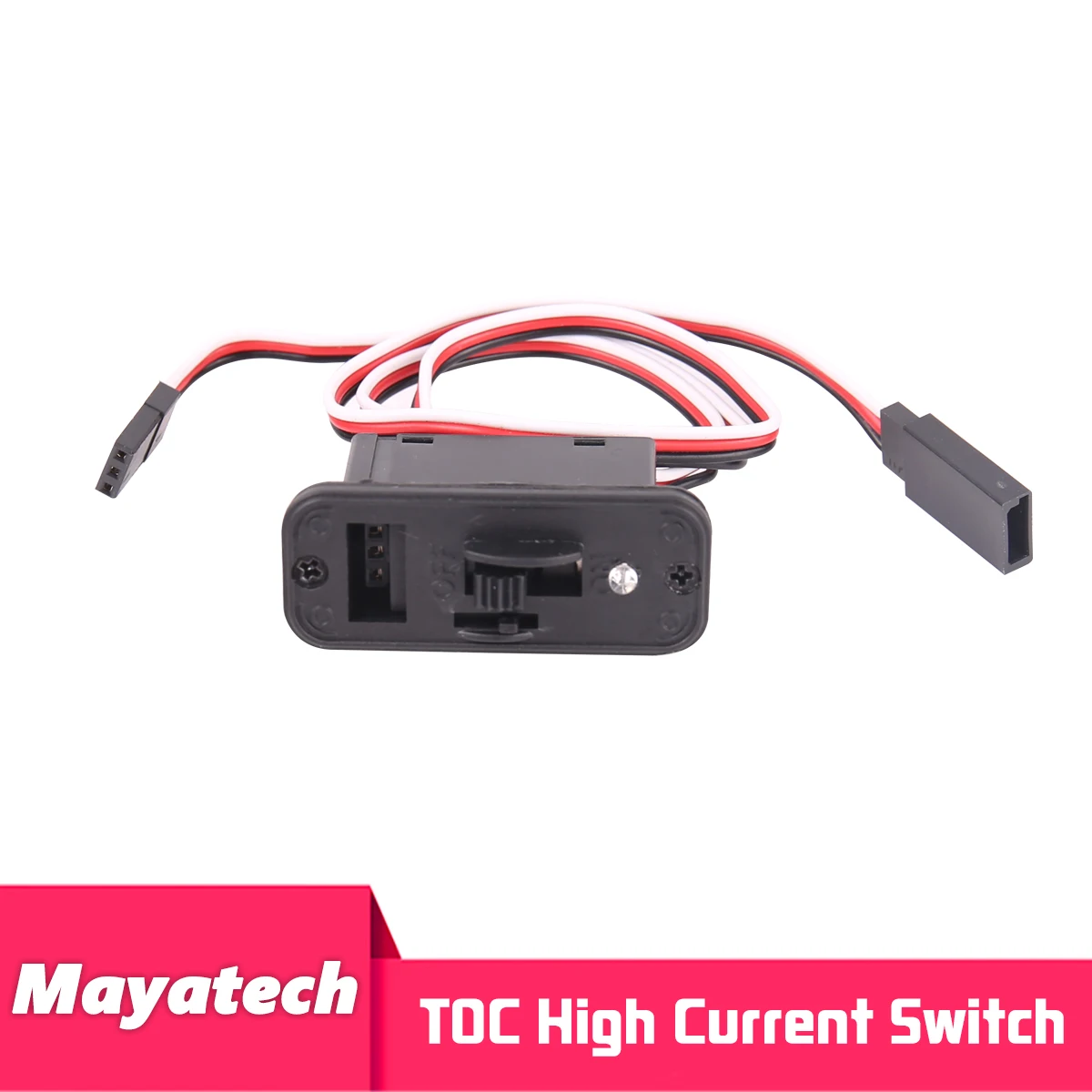 3x On/Off Switch Cables With Charging Jack – Compatible With JR, Graupner, Futaba – 22AWG, 15cm Length