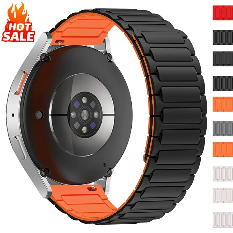 Universal Magnetic Silicone Watch Band, Soft Strap for Smartwatches, 20mm & 22mm