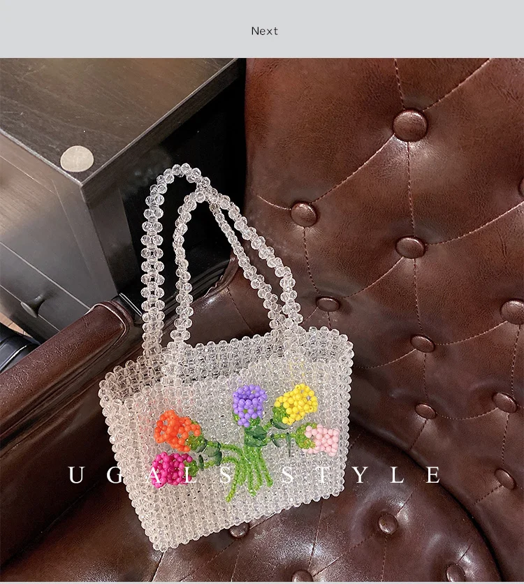 Bangyan Fashion 2023 New Vintage Beaded Floral Evening Bag