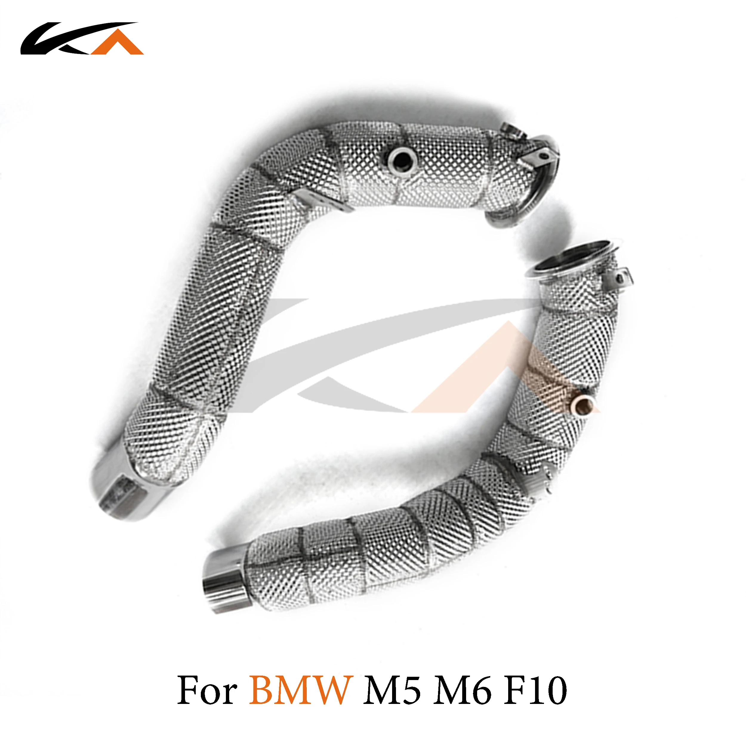 KA 튜닝 다운파이프 배기 스테인리스 스틸 헤더, BMW M5 M6 F10 F06 성능 자동차 부품, 열 차폐 촉매