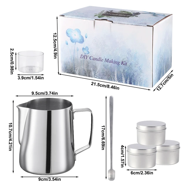Simple DIY candle-making set, easy to make, with essential oil for aromatherapy, high-quality soy wax, handcrafted 4