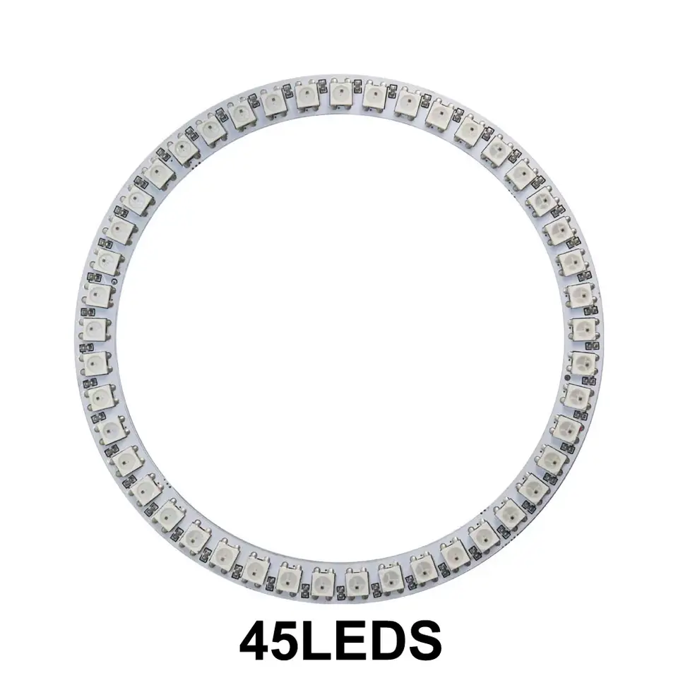 1-10PCS WS2812B Addressable LED Ring 8 16 24 35 45 241LEDS WS2812 5050 Built-in RGBIC Round Modules Light Lamp Smart Development image 16