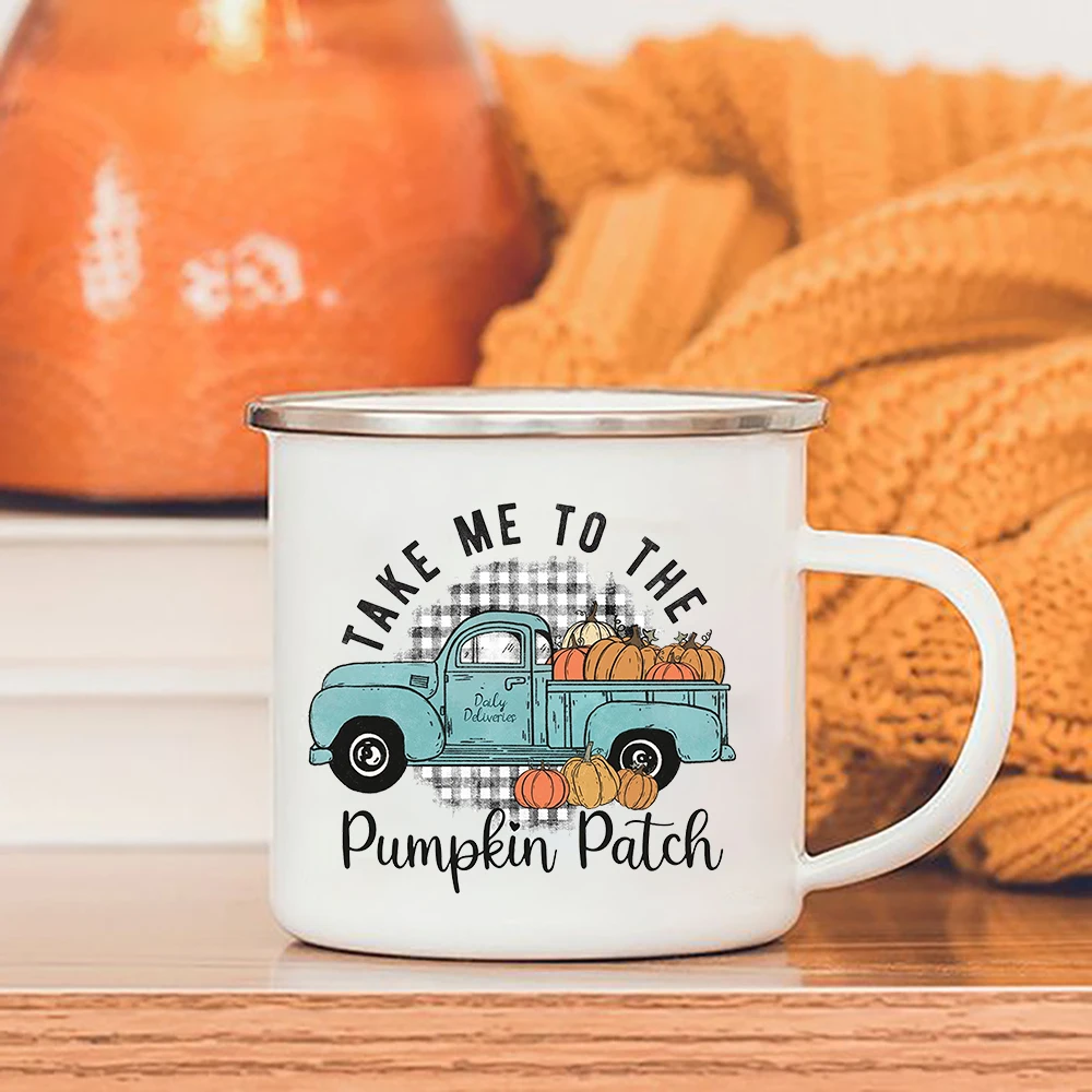 Hello Pumpkin Orange Campfire Coffee Mug