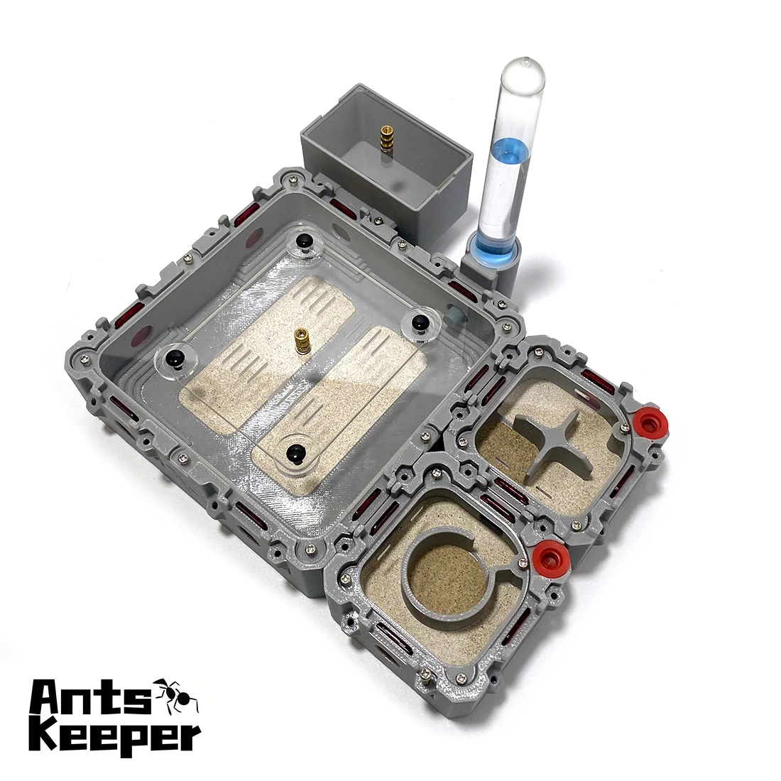 Ameisen-Gehege Original Modulares Erweiterbares Formicarium Ameisenfarm mit Wasserfutterspender Futtersuchebereich Ameisenkuppel Ameisenhaus für Ameisenhaltung – Detail 5