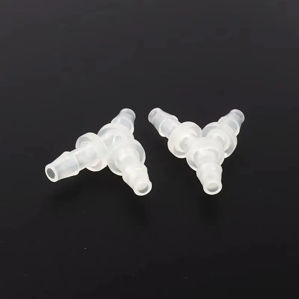 10Pcs 내구성 2.4-15.8mm Y 형 티 커넥터 플라스틱 PP PE 3 웨이 커넥터 수족관 물고기 탱크 피팅 용 소프트 호스 피팅