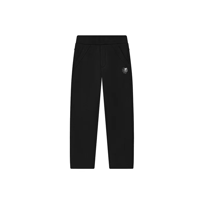 FILA 캐주얼 팬츠 남성용 제트 블랙 모더레이트 슬림핏 팬츠 F11M248602..