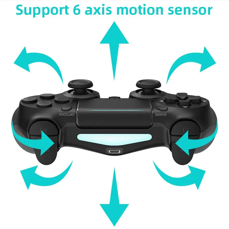 Manette de jeu sans fil Bluetooth Vibration pour PS4/Slim/Pro PC IOS/Android – Image 4