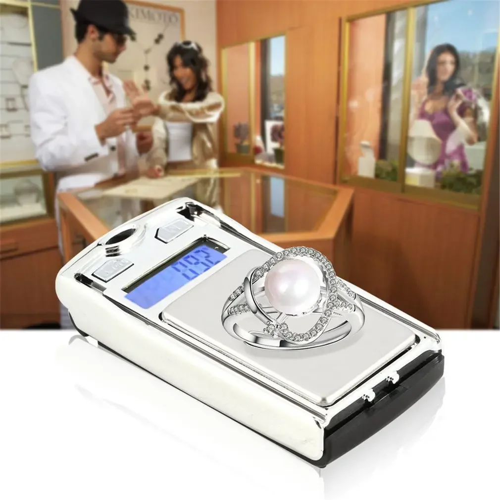 

Mini Digital Pocket Scale 100/200g Precision g/dwt/ct Weight Measuring for Jewellery Gold Tare Weighing Kitchen Pharmacy Scale