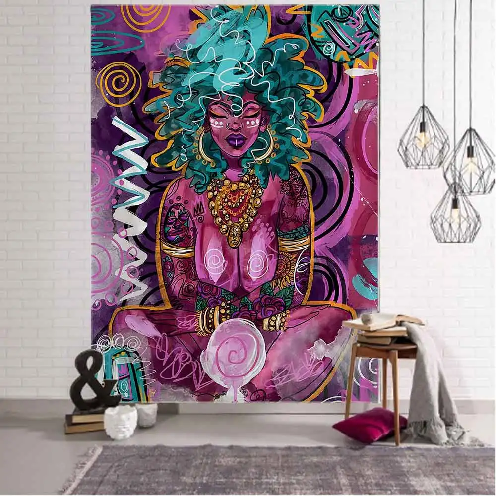 

Meditation Seven Chakras Tapestry Psychedelic Buddha Wall Decor Mandala Tapestry Witchcraft Hippie Boho Home Decor Yoga Mat