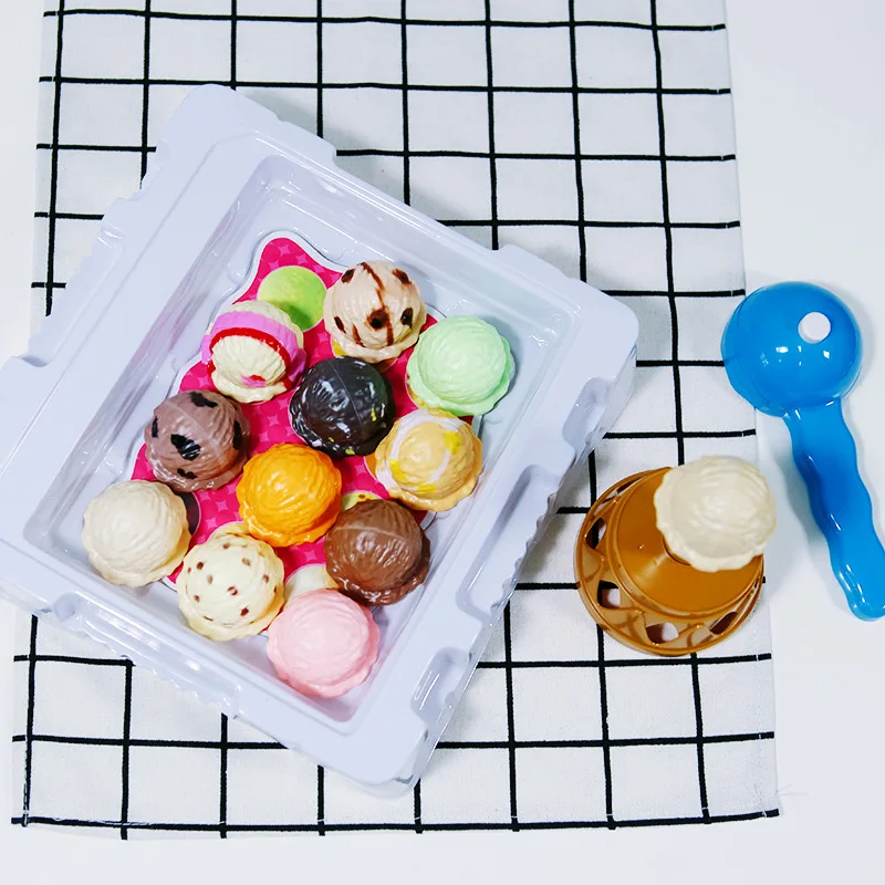 Children Pretend Play Toys Plastic Simulation Ice Cream Building Blocks Early Education Enlightenment Kids Birthday Gifts
