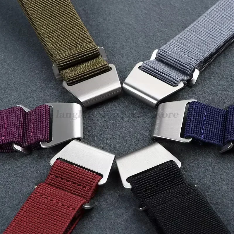 Durable Elastic Nylon Braided Watch Band Strap - Parachute-Inspired Sport Wristband