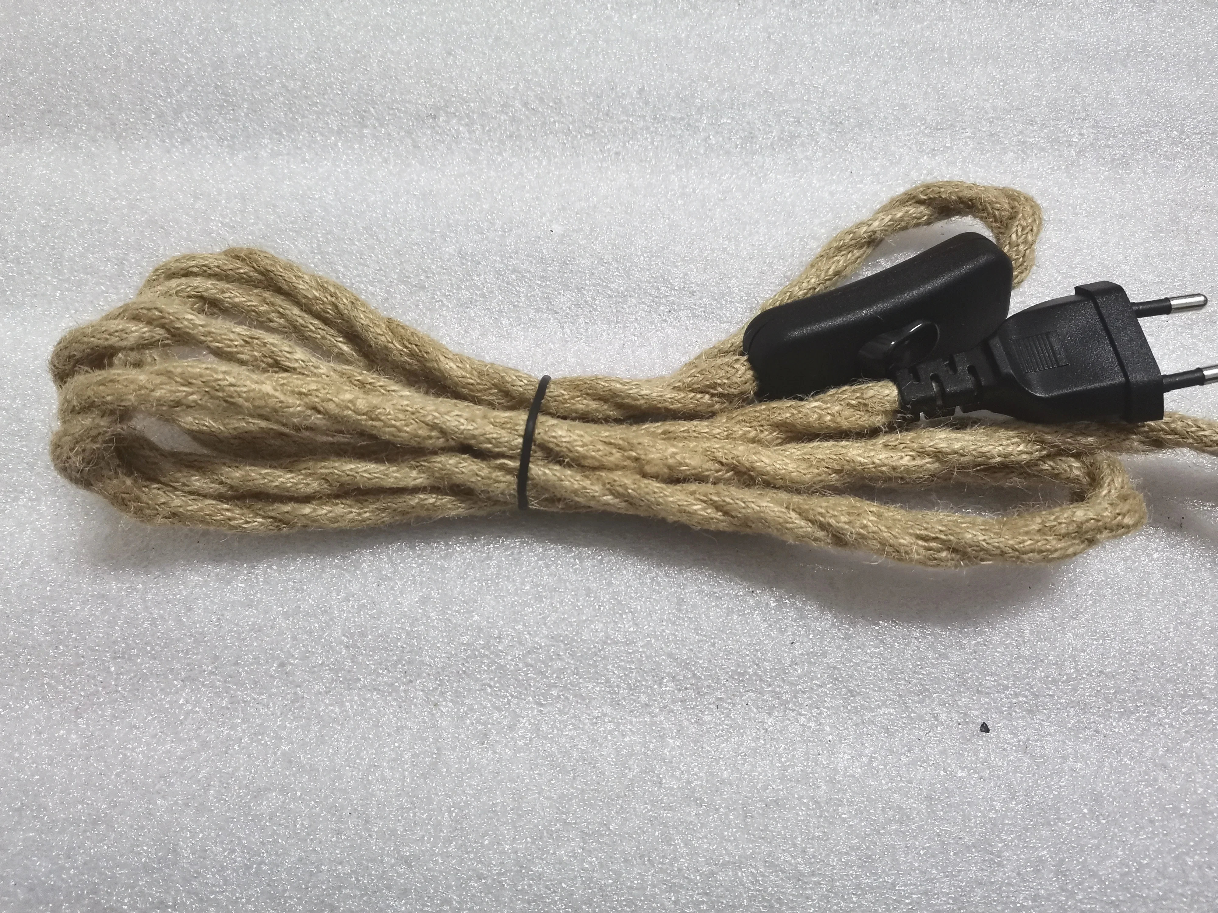 220V AC European Plug Power Cord Vintage Fabric Covered With Switch E27 Screw Bakelite Lamp Socket For DIY Pendant Hanging Light